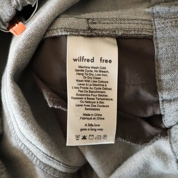 Wilfred Free Women's Small Grey Stretch Pocket High Rise Elastic Trouser Pants - Picture 12 of 13